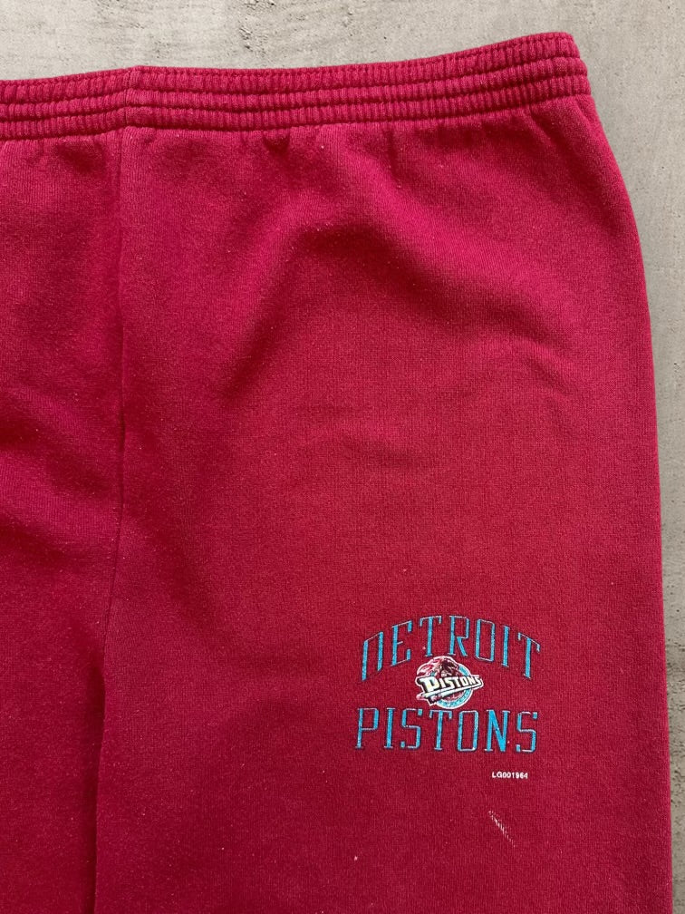 90s Detroit Pistons Maroon Sweatpants - XL