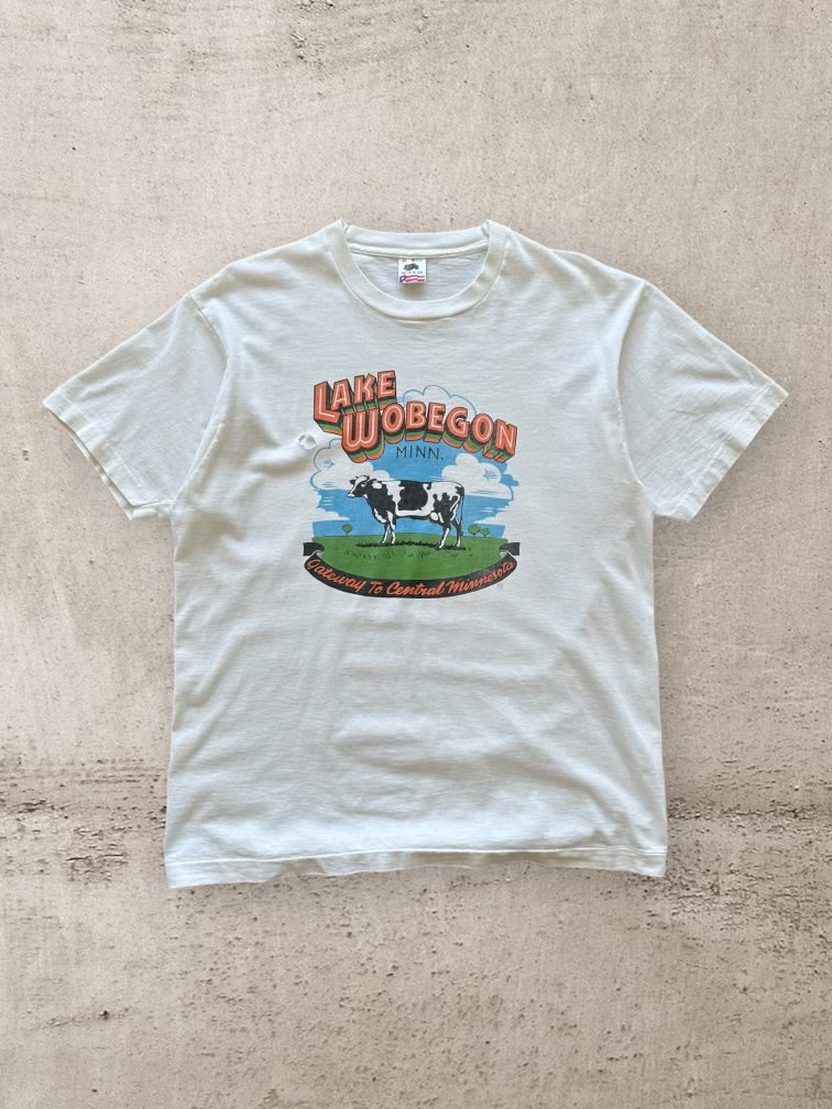 90s Lake Wobegon Cow Graphic T-Shirt - XL