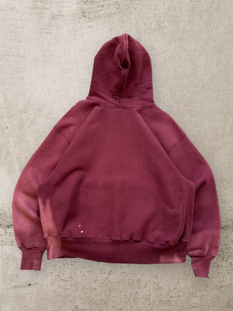 00s Champion Loyola University Faded Hoodie - XL