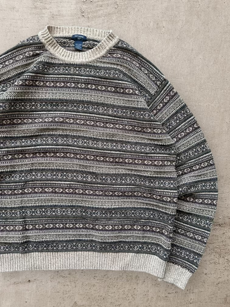 00s Dockers Multicolor Knit Sweater - XXL