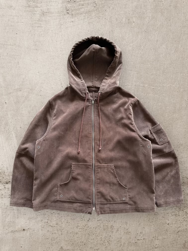 00s Corduroy Zip Up Hoodie -