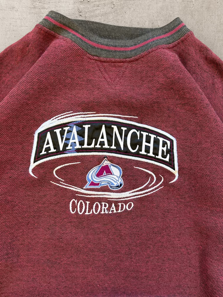 90s Colorado Avalanche Color Block Crewneck - XL