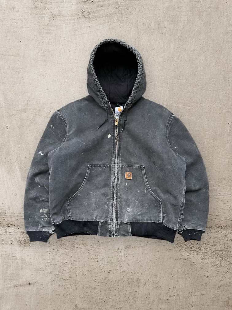 00s Carhartt Distressed Hooded Jacket - Large