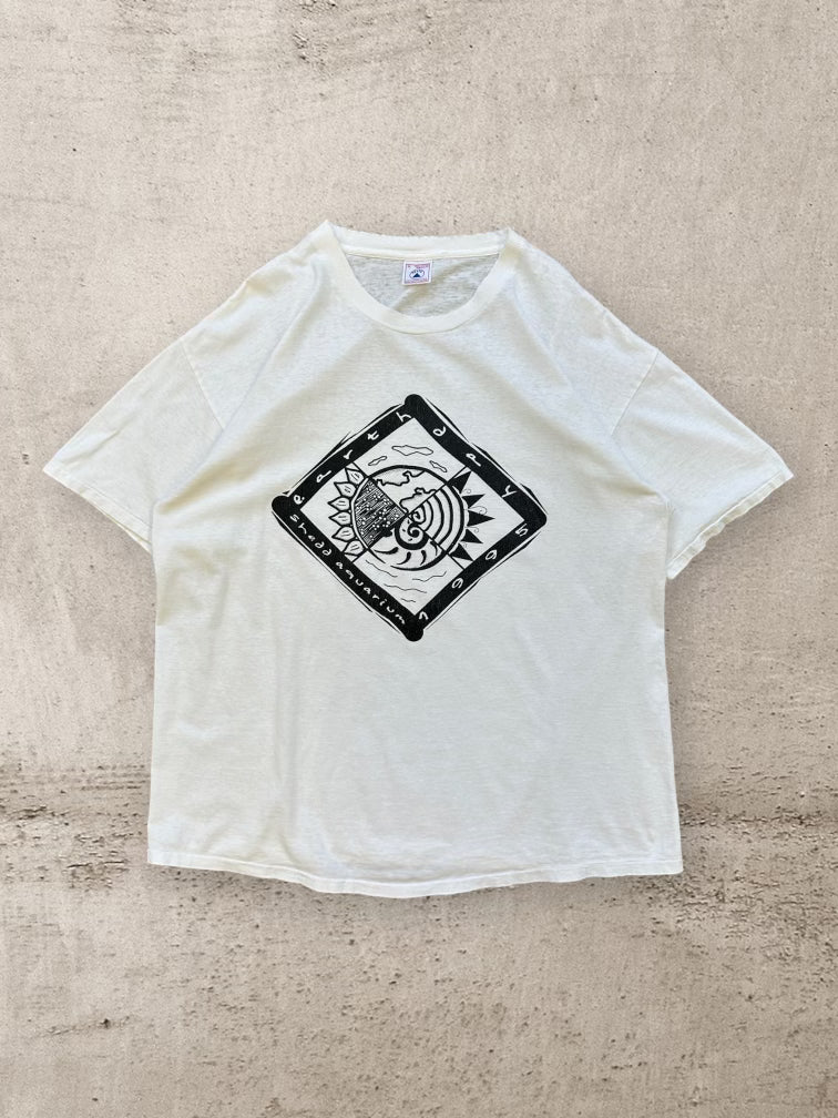 90s Earth Day Shedd Aquarium T-Shirt - XL