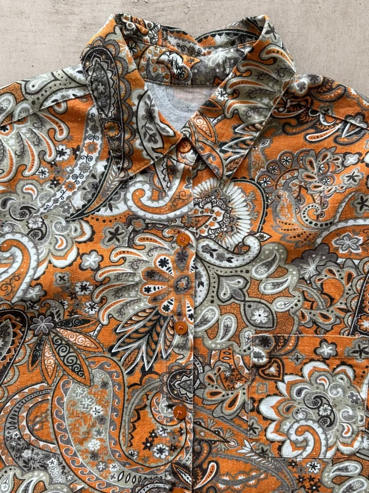 00s Paisley Button Up Shirt - XL