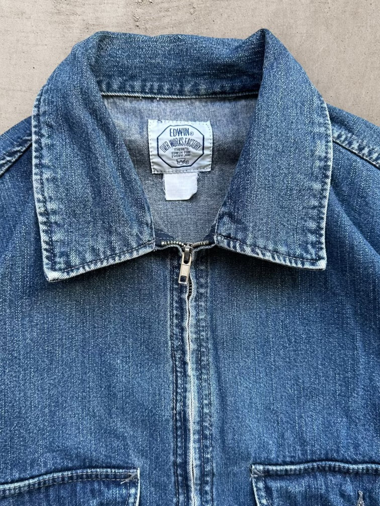 00s Edwin Zip Up Denim Jacket - Medium