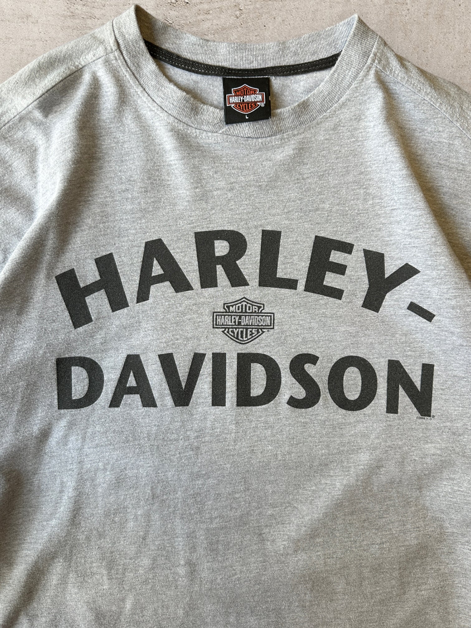 00s Harley Davidson Color Block Long Sleeve T-Shirt - Large