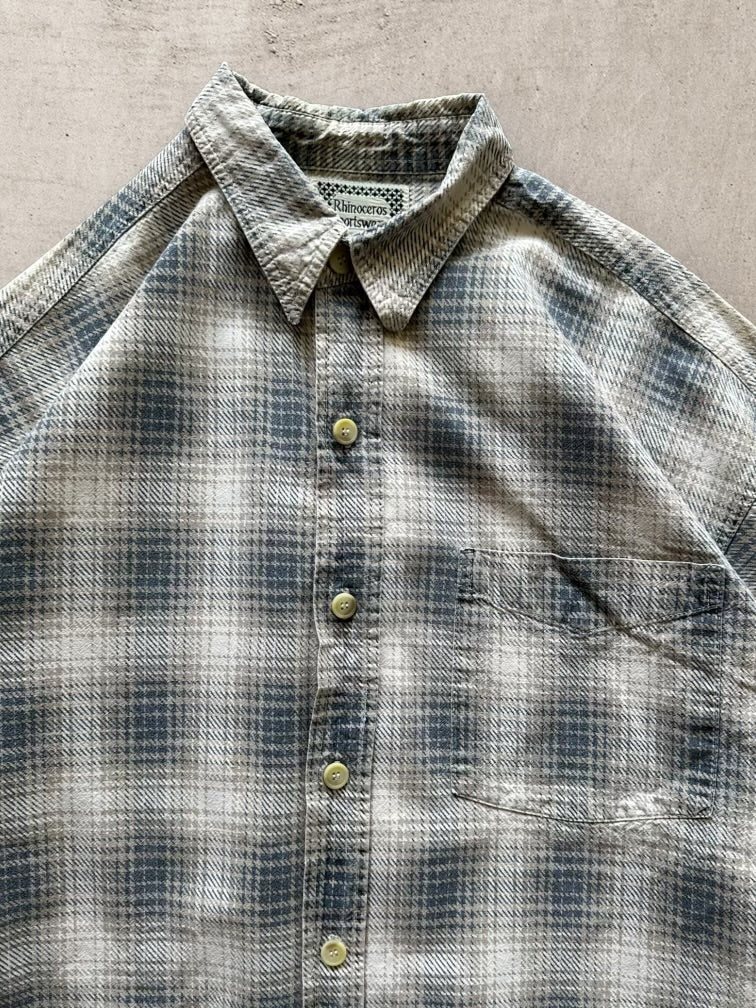 00s Rhinoceros Sportwear Plaid Flannel -  XL