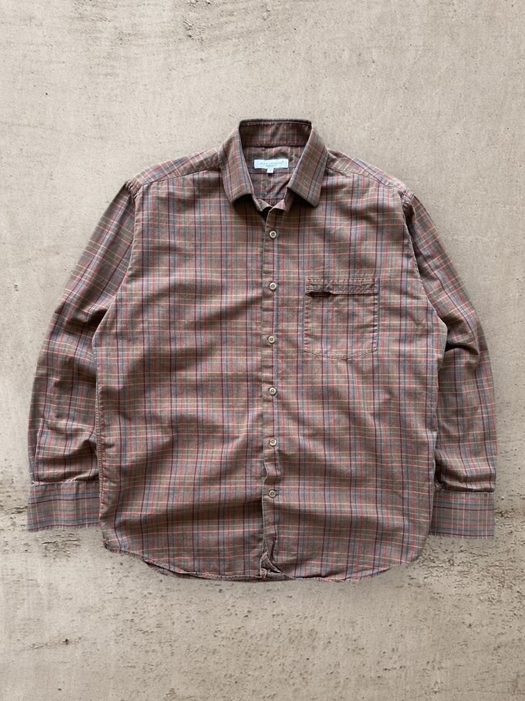 Alex Cannon Plaid Button Up Shirt - Medium