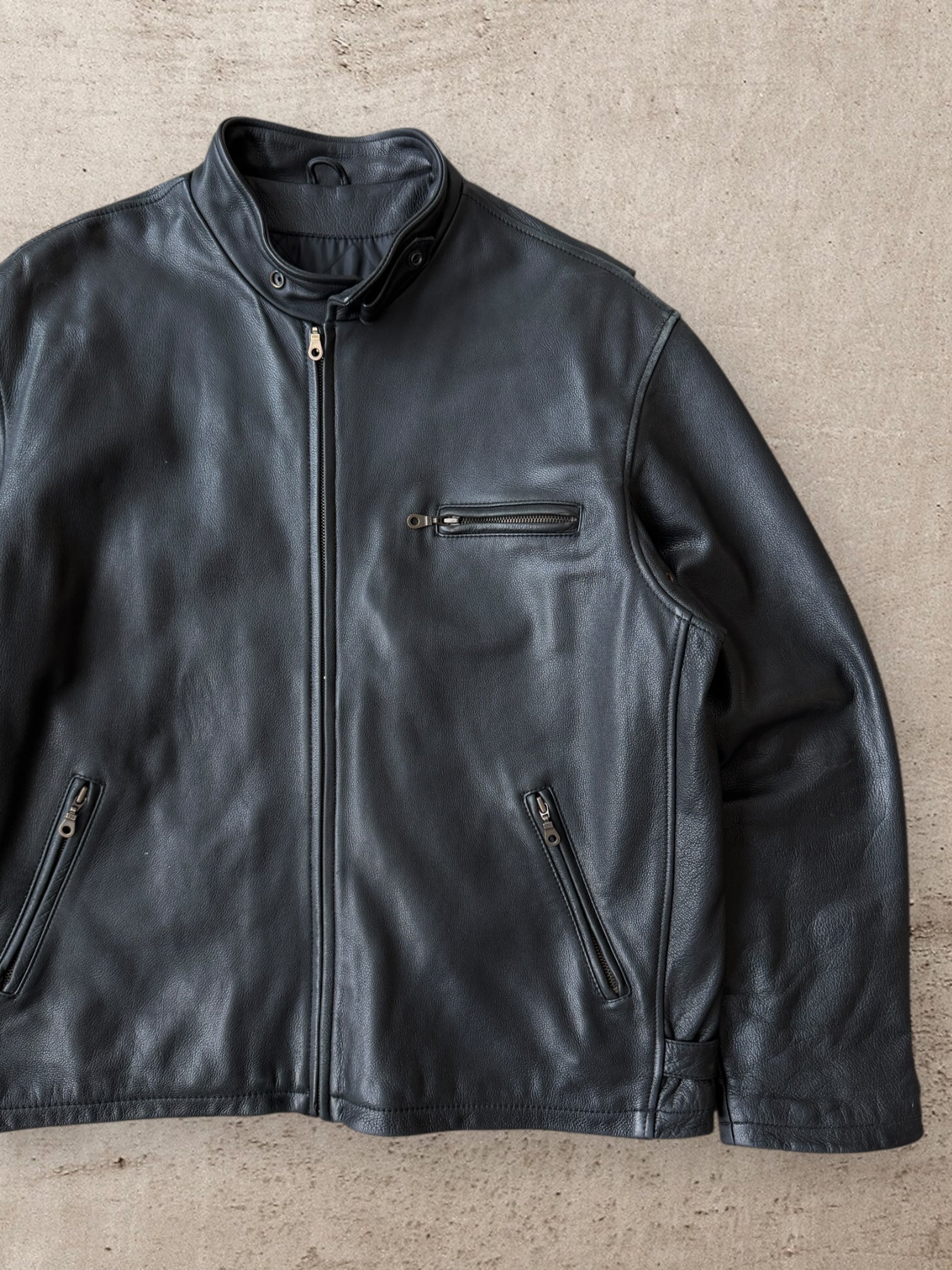 90s St. John’s Bay Leather Moto Jacket - XLT