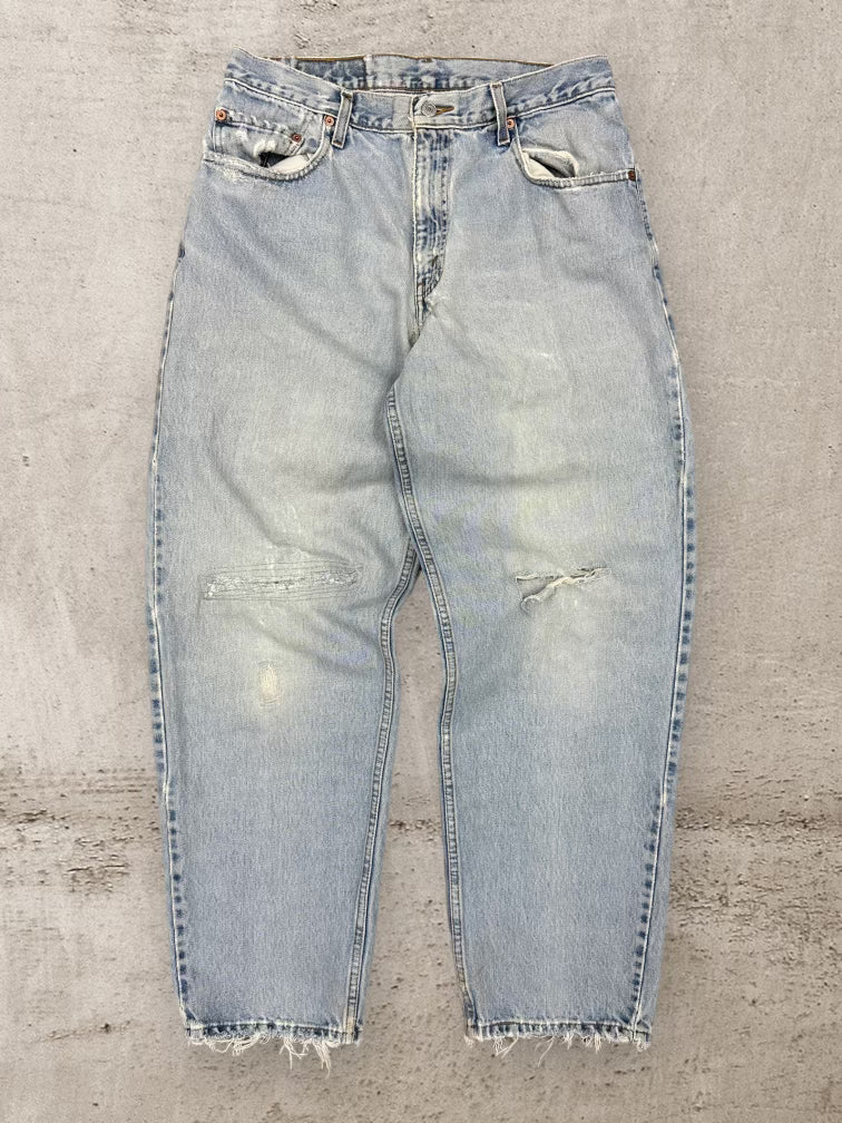 90s Levi’s 570 Baggy Light Wash Denim Jeans - 32x32