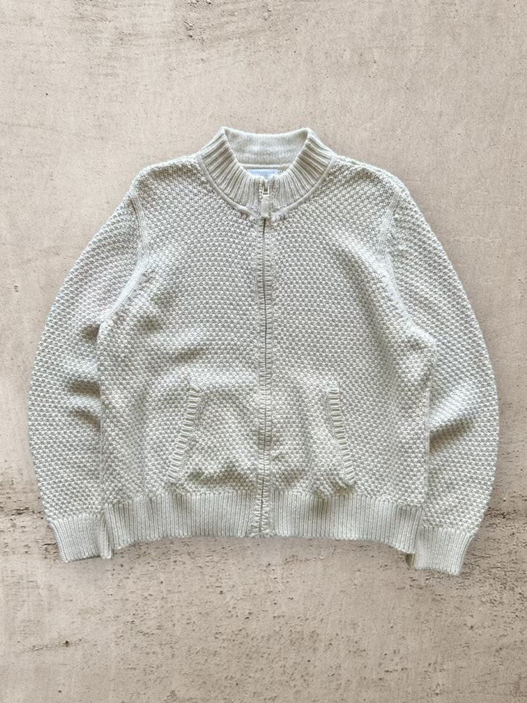 00s Knit Zip Up Sweater - Medium