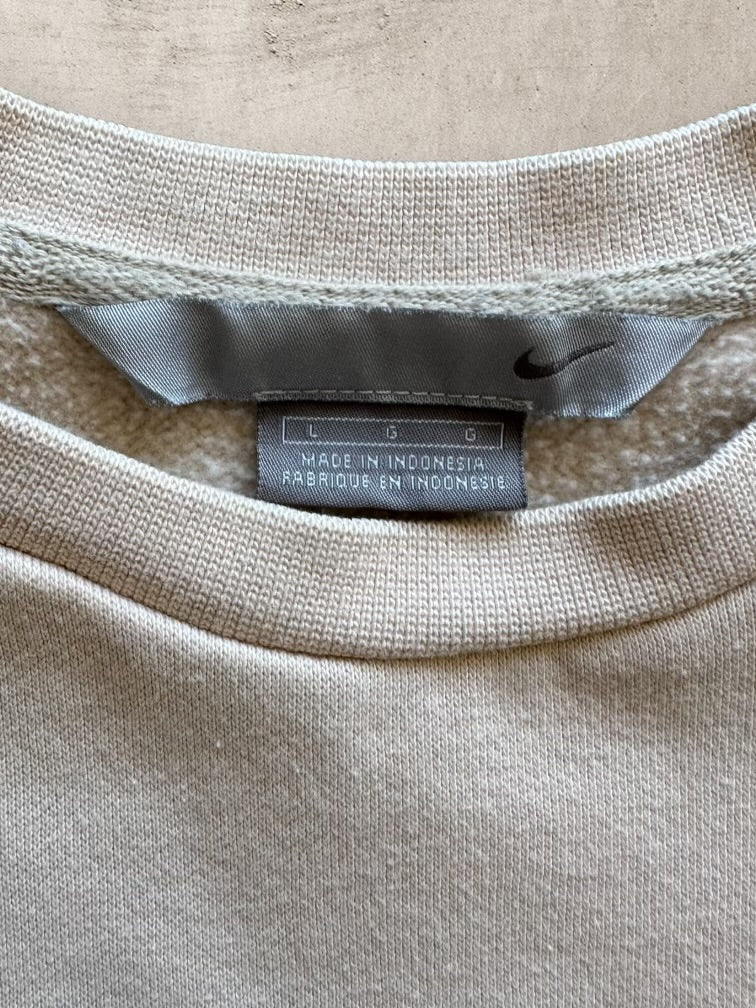 00s Nike Tan Mini Swoosh Crewneck - Large