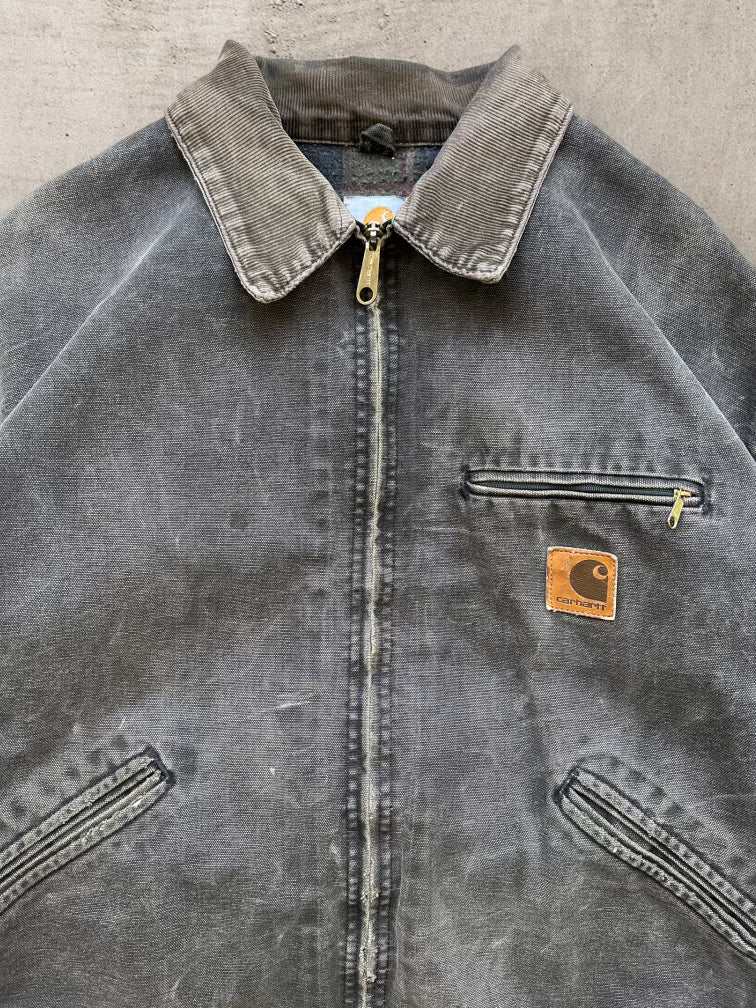 90s Carhartt Wool Lined Black Detroit Jacket - XL