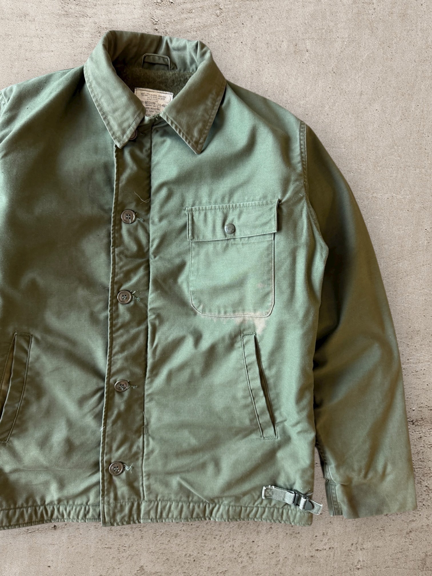70s U.S Military Navy A-2 Deck Jacket - Medium