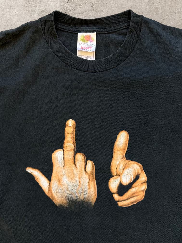 00s F**k You Sign Language T-Shirt - Medium