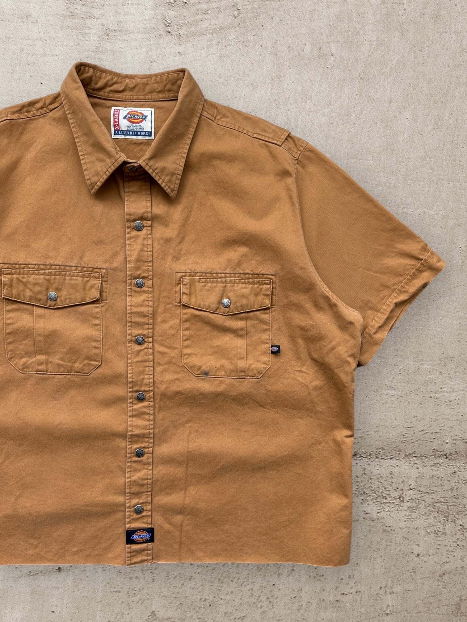 00s Dickies Cropped Work Shirt - XL