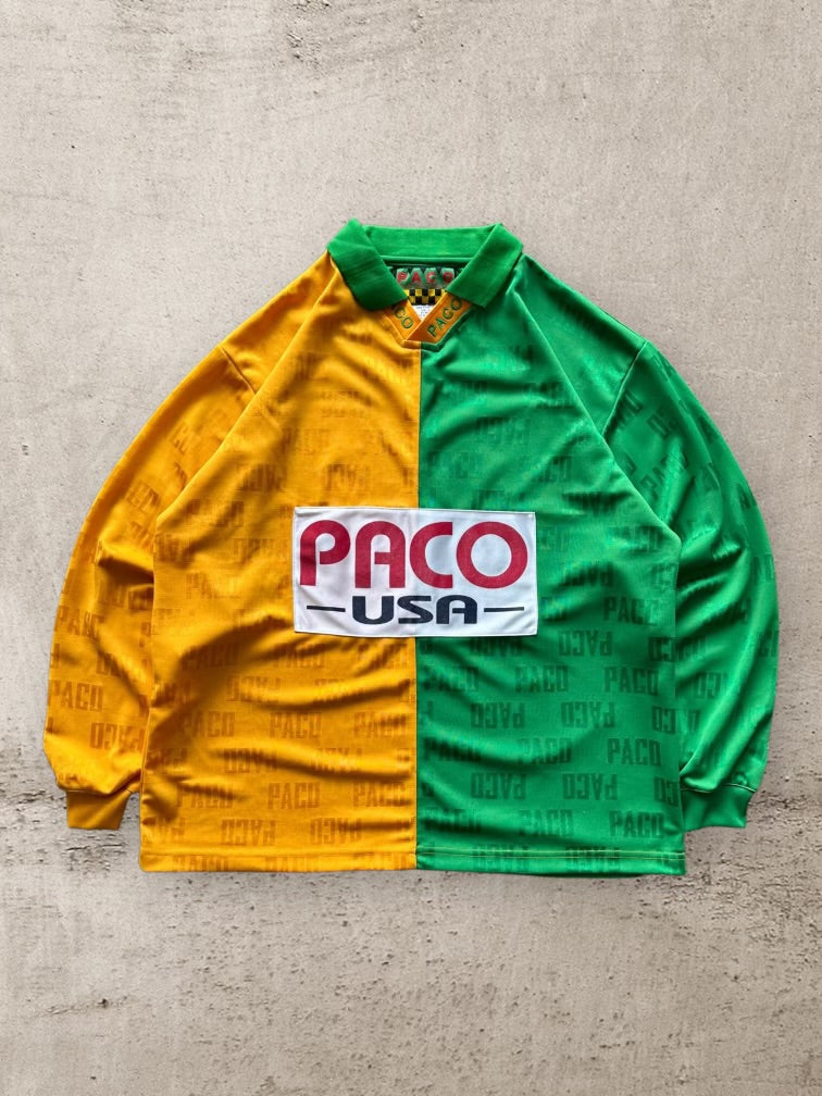 90s Paco USA Color Block Soccer Jersey - XL