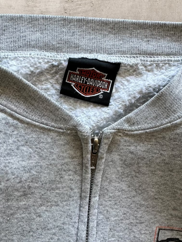 90s Harley Davidson Zip Up Crewneck - XL