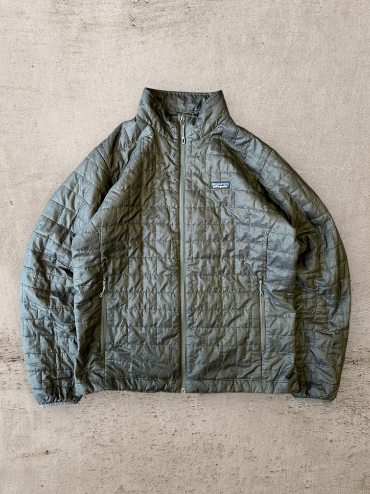 00s Patagonia Square Quilted Full  Zip Jacket - Large