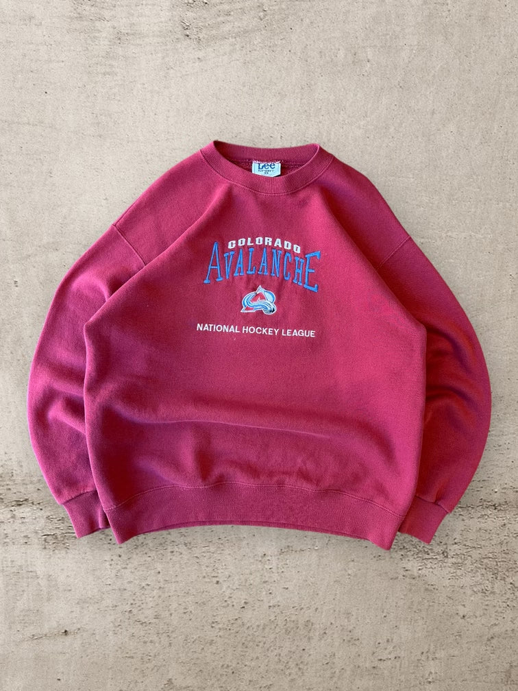 90s Lee Sport Colorado Avalanche Embroidered Crewneck - Large