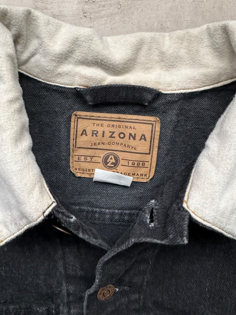 00s Arizona Jeans Black Denim Jacket - Large