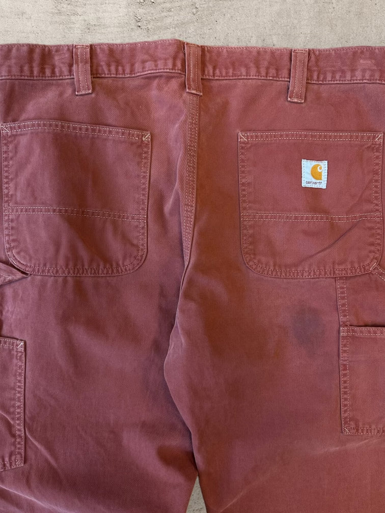 00s Carhartt Red Carpenter Pants - 35x32