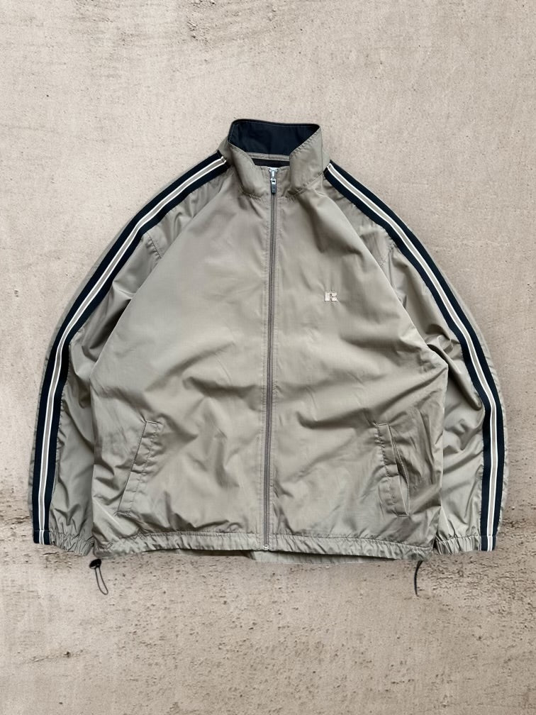 00s Russell Athletic Striped Nylon Jacket - XL