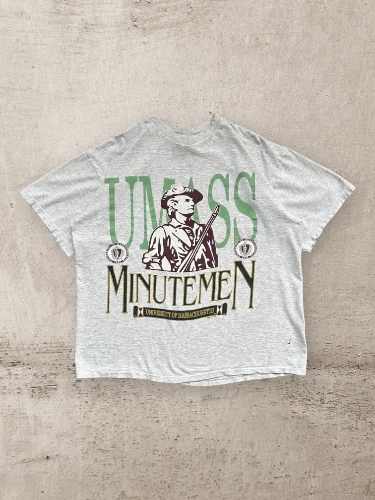 90s UMass Minutemen Graphic T-Shirt - XL