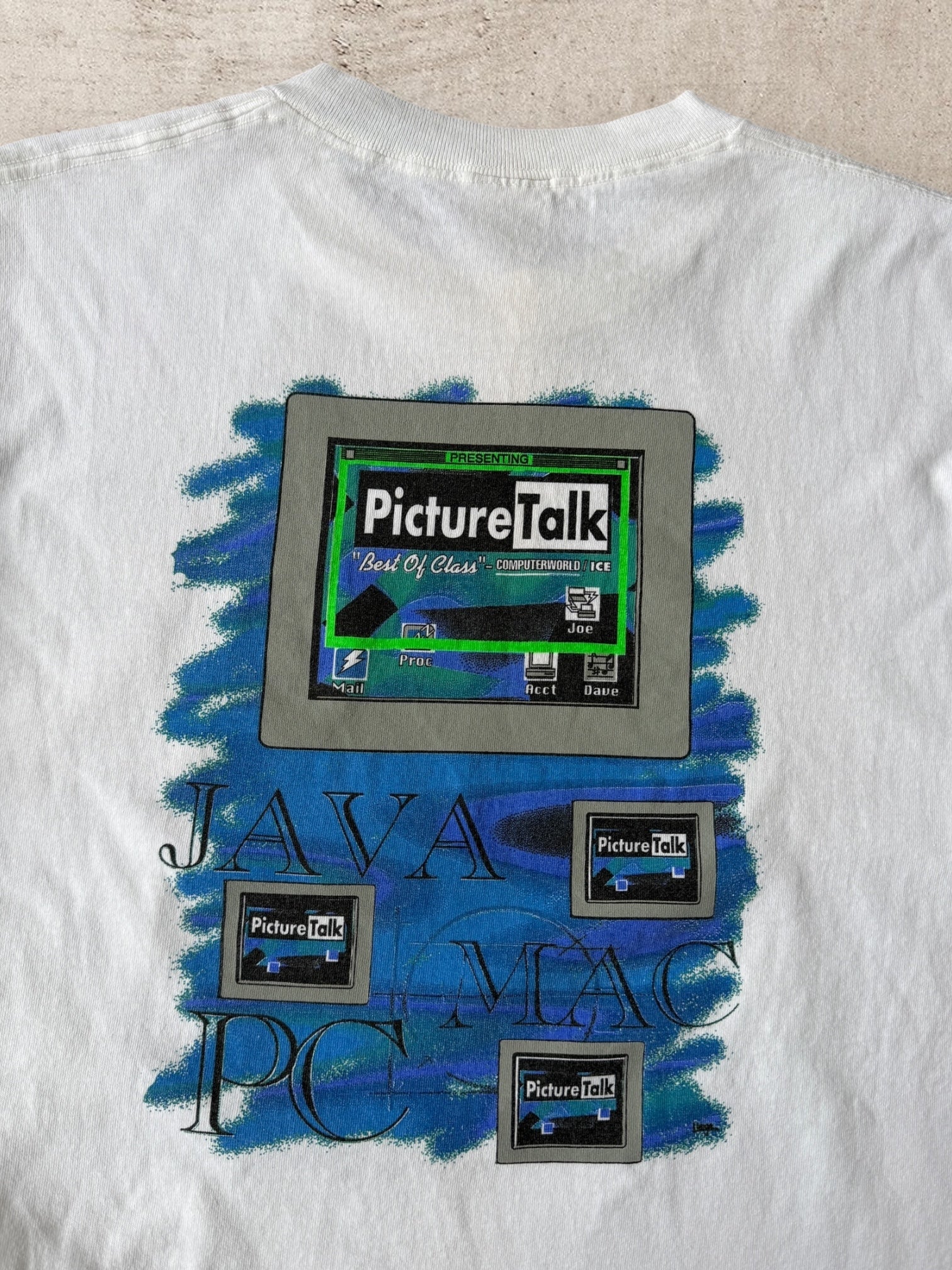 90s Picture Talk Tech Graphic T-Shirt - XL