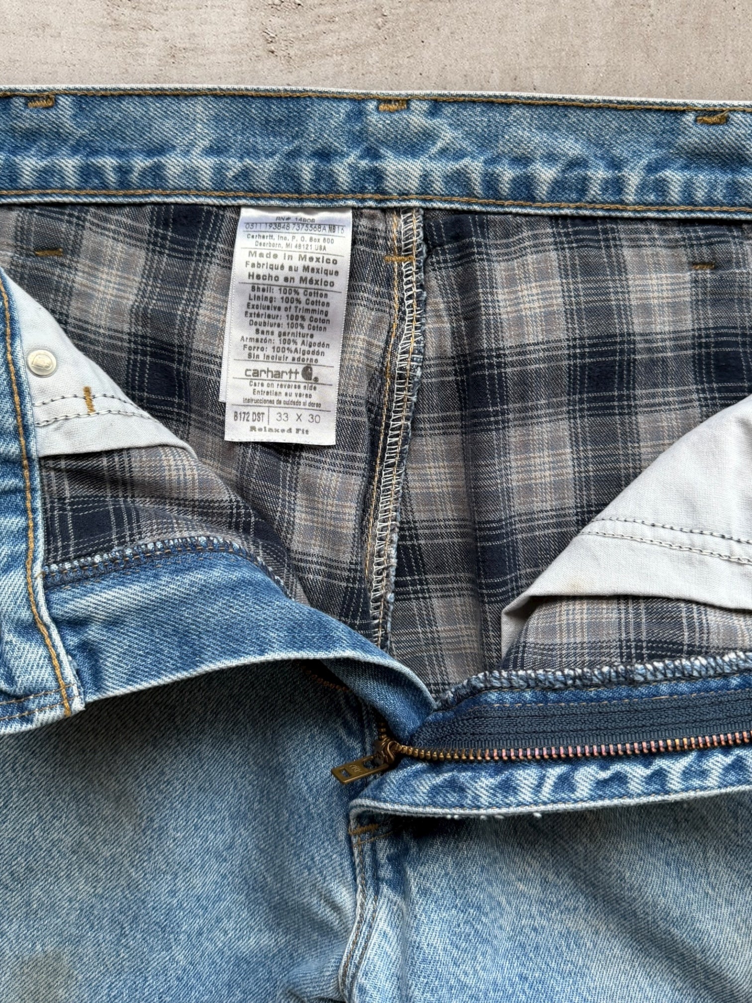 00s Carhartt Blanket Lined Denim Jeans - 33”