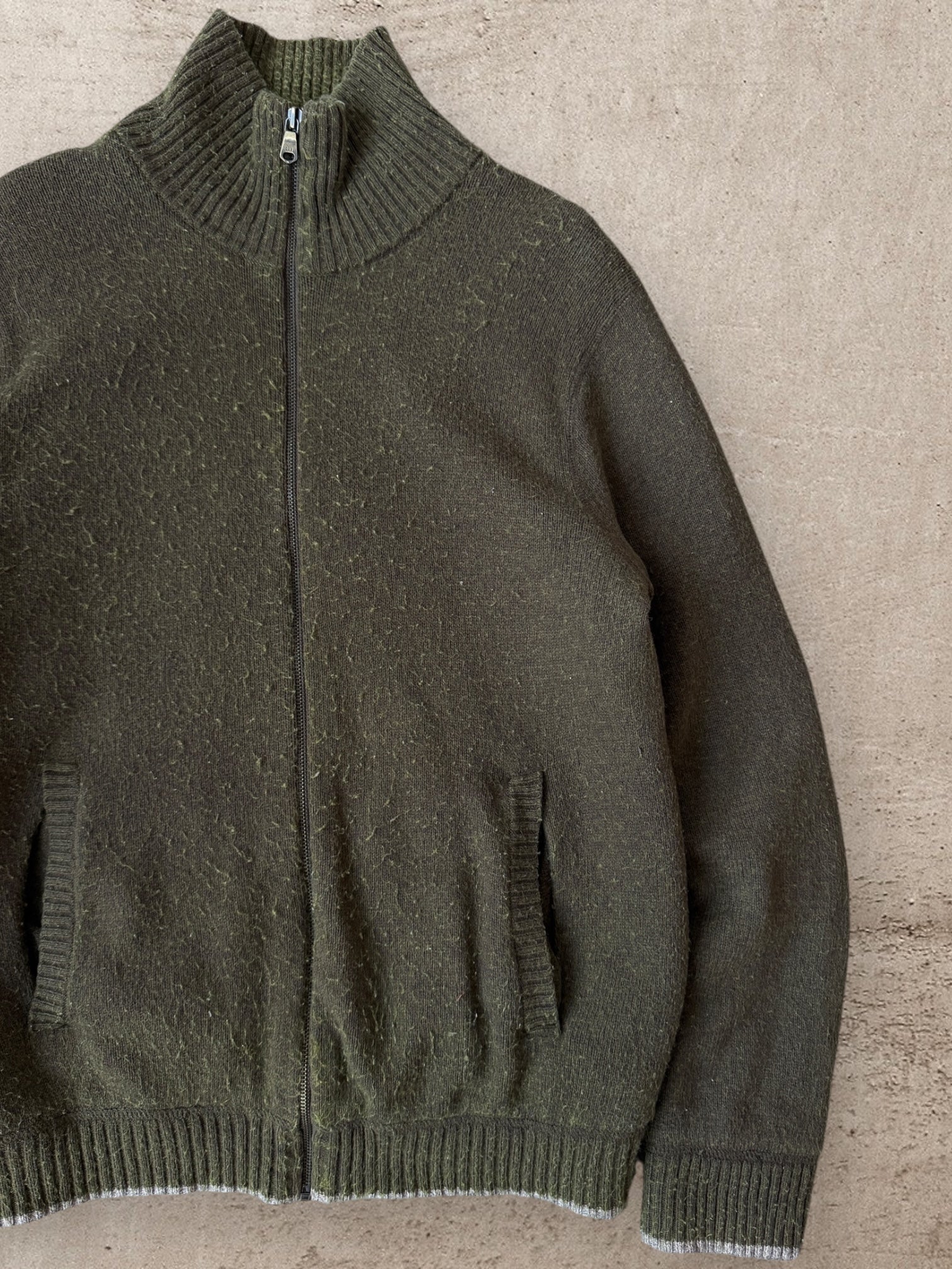 00s Gap Zip Up Knit Jacket - Large