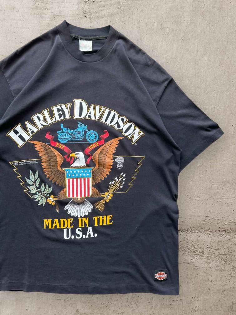 80s Harley Davidson Graphic T-Shirt - XL