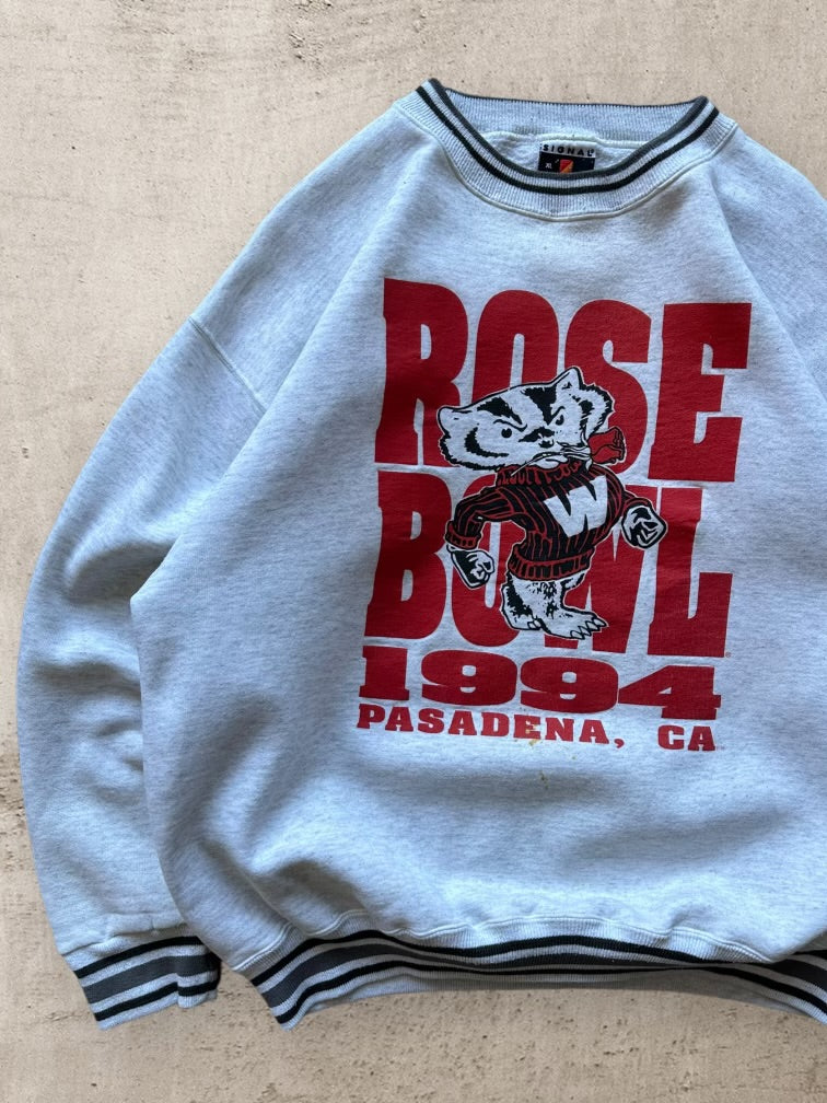 90s Wisconsin Badgers Rosebowl Champions Crewneck - XL