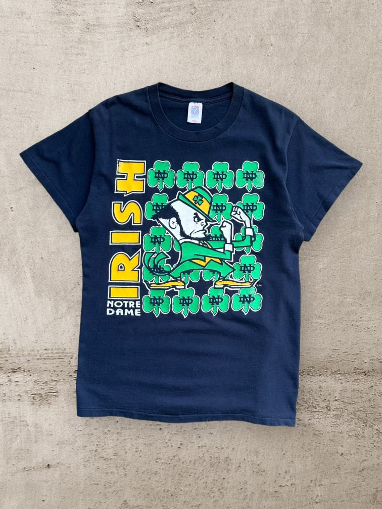 90s Logo7 Notre Dame Graphic T-Shirt - Medium