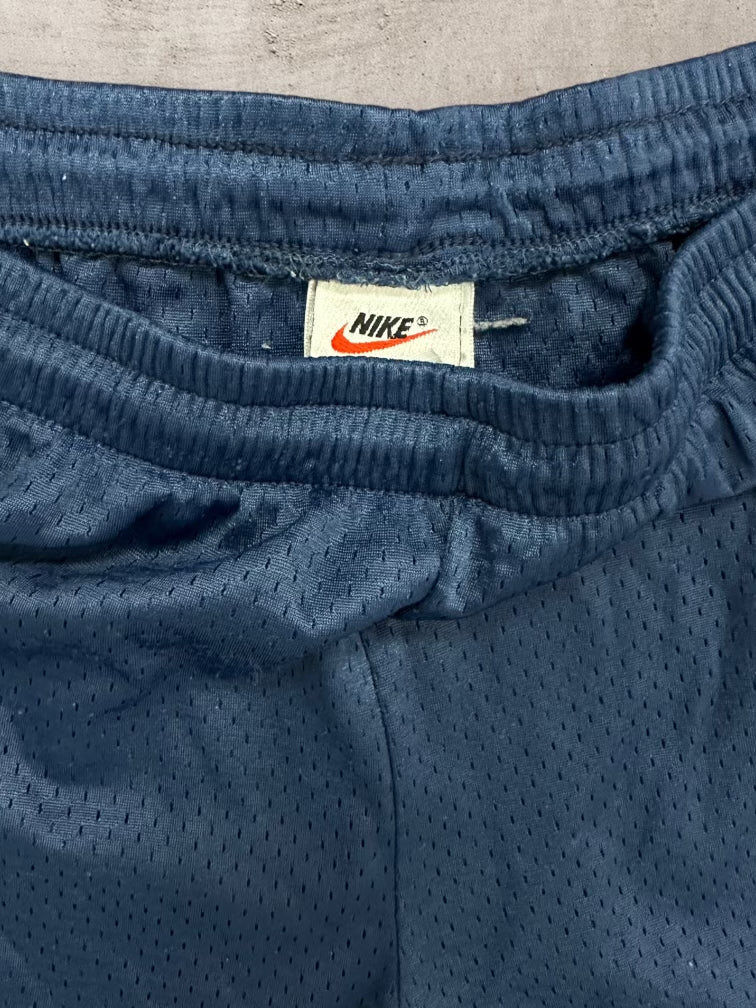 90s Nike Navy Blue Mesh Shorts - 28”
