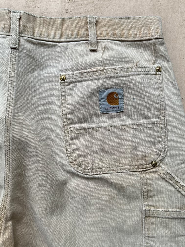 90s Carhartt Distressed Double Knee Pants - 37x30