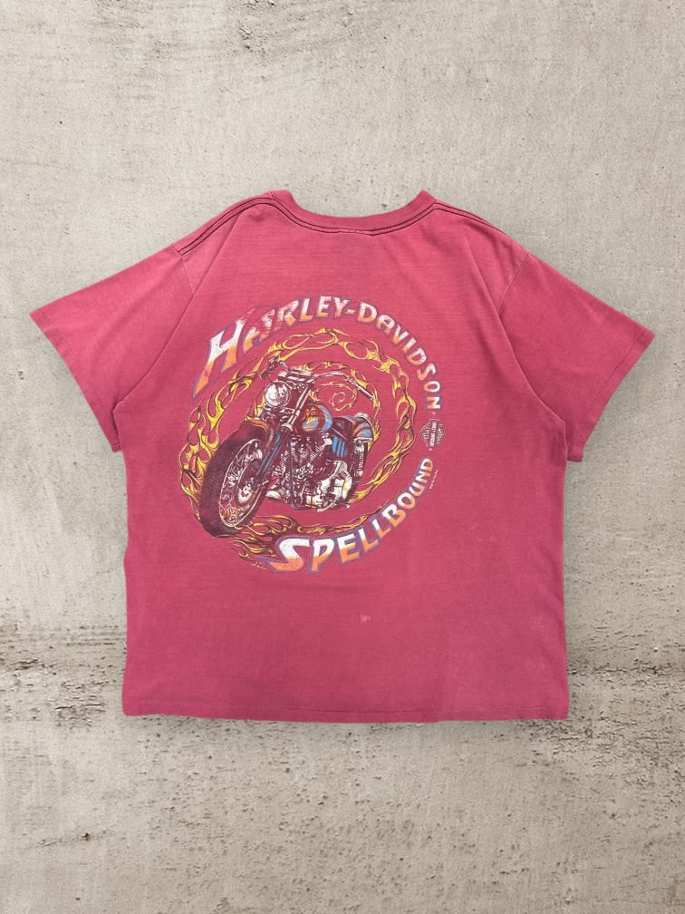 90s Harley Davidson Spell Bound Graphic T-Shirt - XL