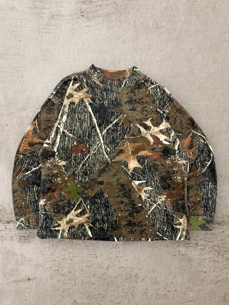 00s Real Tree Camouflage Mock Neck Shirt - XL