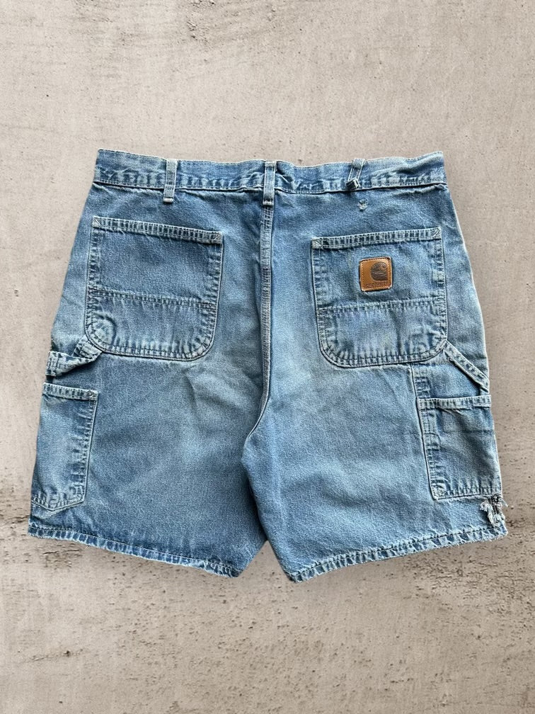 90s Carhartt Denim Carpenter Shorts - 36