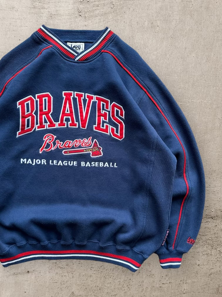 90s Lee Atlanta Braves Crewneck - XL