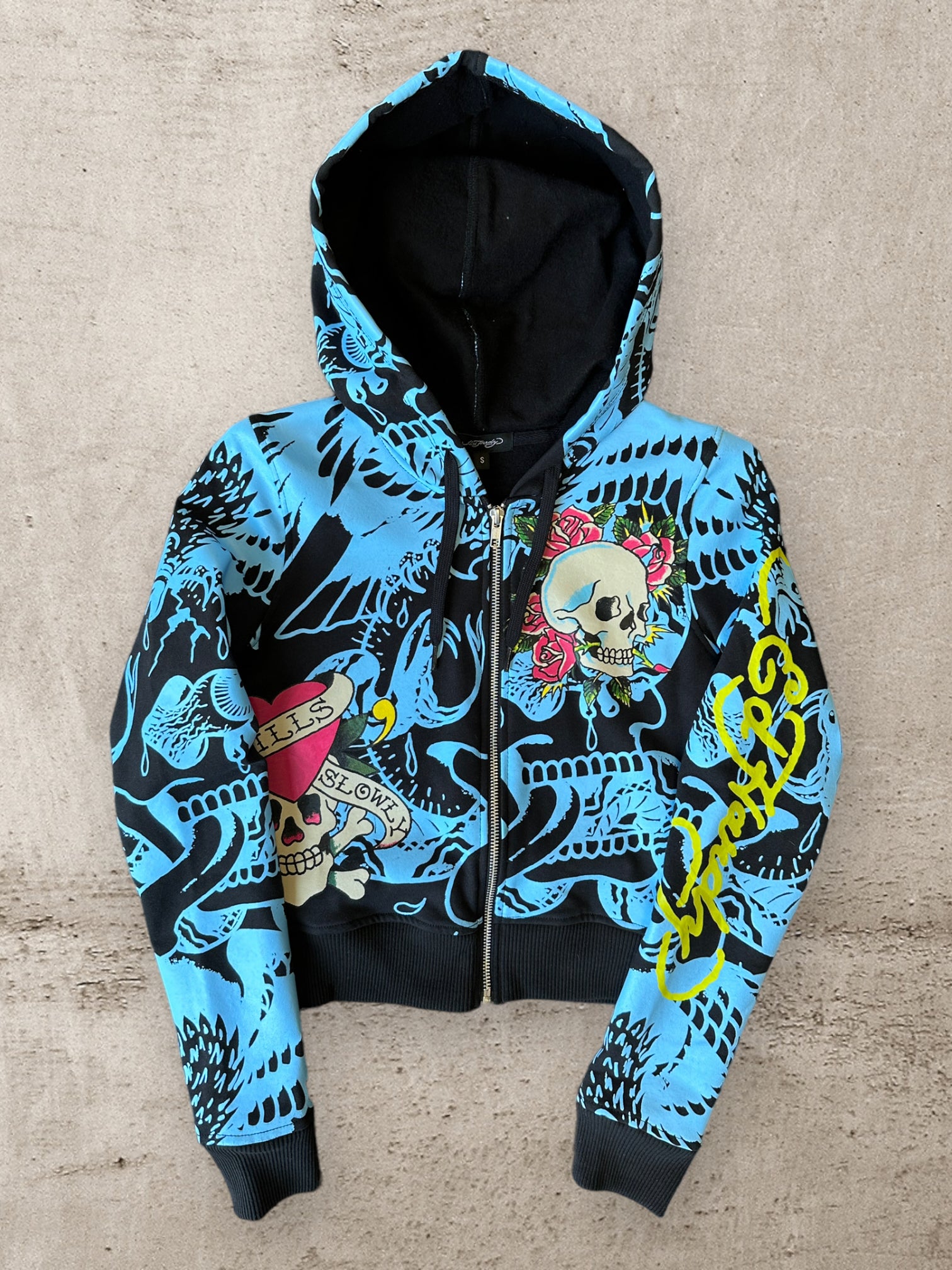 Blue ed hardy hoodie sale