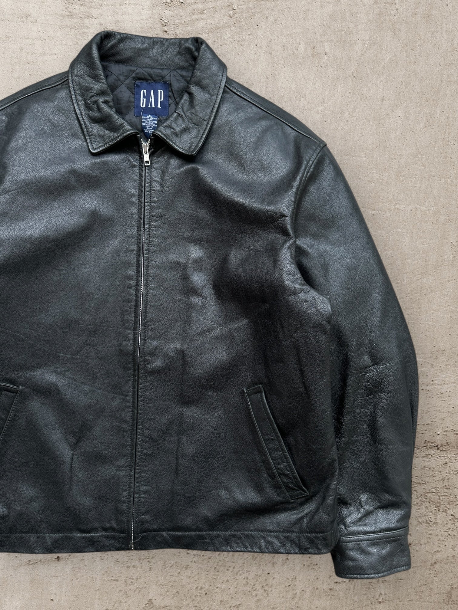 00s Gap Eisenhower Leather Jacket - XL