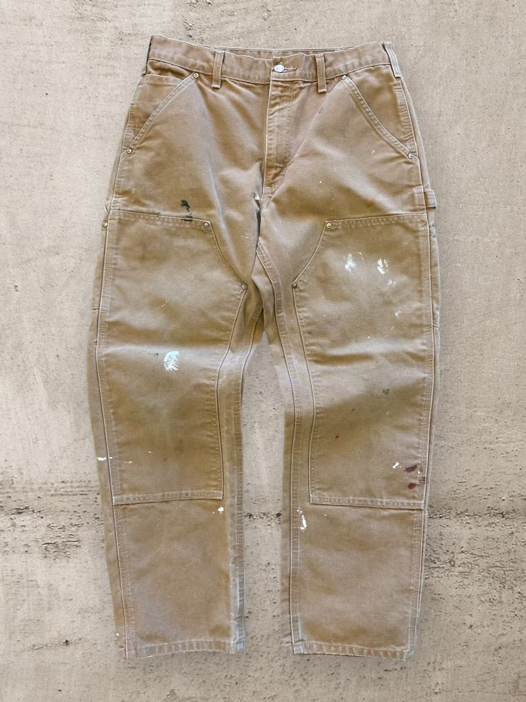 90s Carhartt Distressed Double Knee Work Pants - 32x29