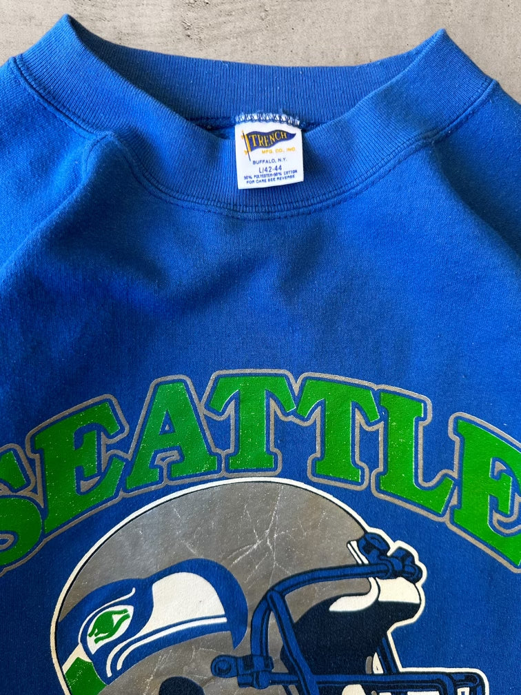 80s Trench Seattle Seahawks Crewneck - XL