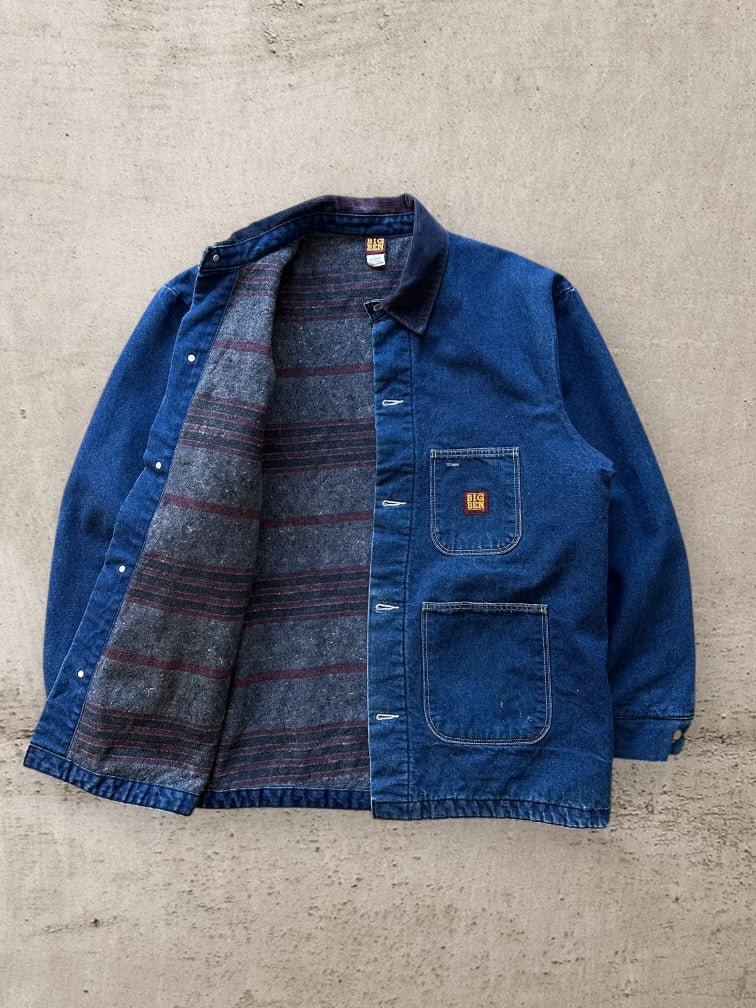 70s Big Ben Wool Lined Denim Chore Jacket - XL