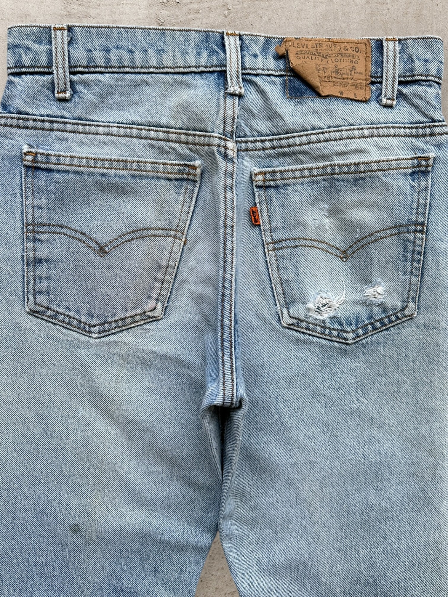 80s Levi’s Distressed Orange Tab Denim Jeans - 30”