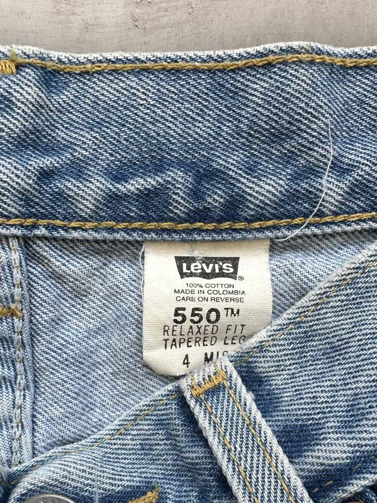 90s Levi’s 550 Light Wash Tapered Denim Jeans - 25x30