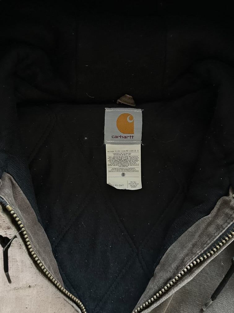 90s Carhartt Faded Hooded Jacket - XXL