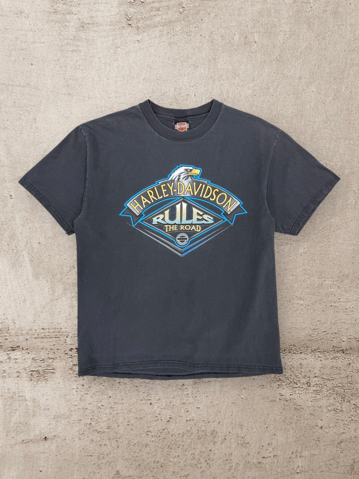 90s Harley Davidson Rules The Road Graphic T-Shirt - Large